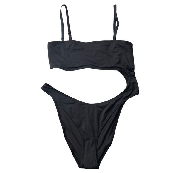 SKIMS STRAPLESS MONOKINI IN ONYX BLACK SIZE 2X NWT - Picture 2 of 10